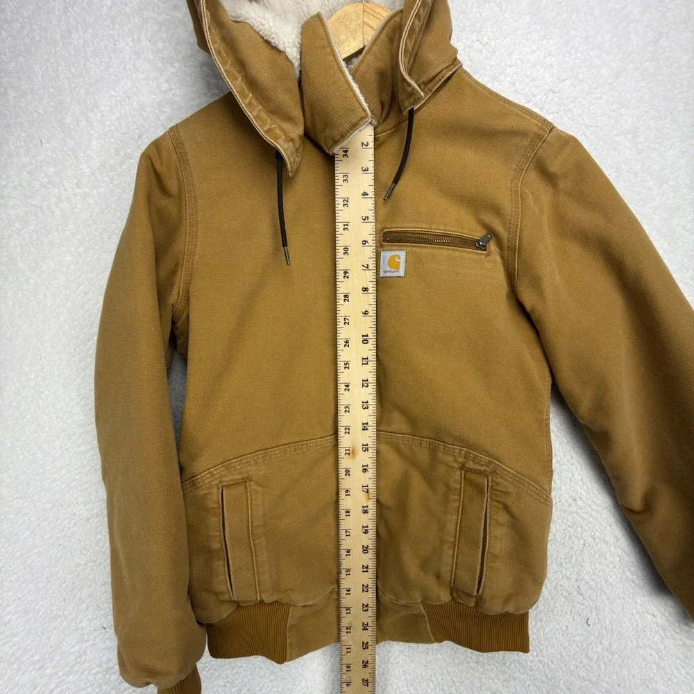 Carhartt Wildwood Jacket Sherpa Lined Womens XS Wildwood 100815 211 Brown - Picture 8 of 15